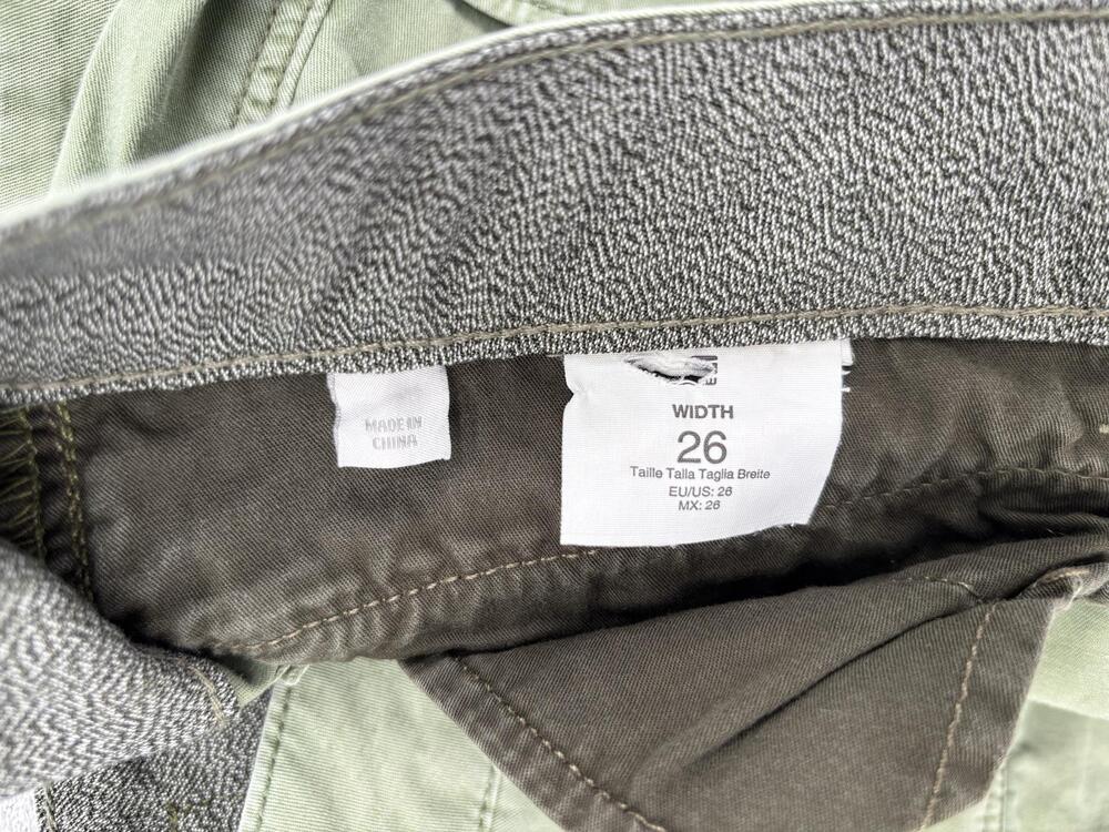 G-STAR RAW Pants Womens 26 Green Cargo Tapered Ankle Zip Cuffed Pockets y2K - Picture 4 of 12